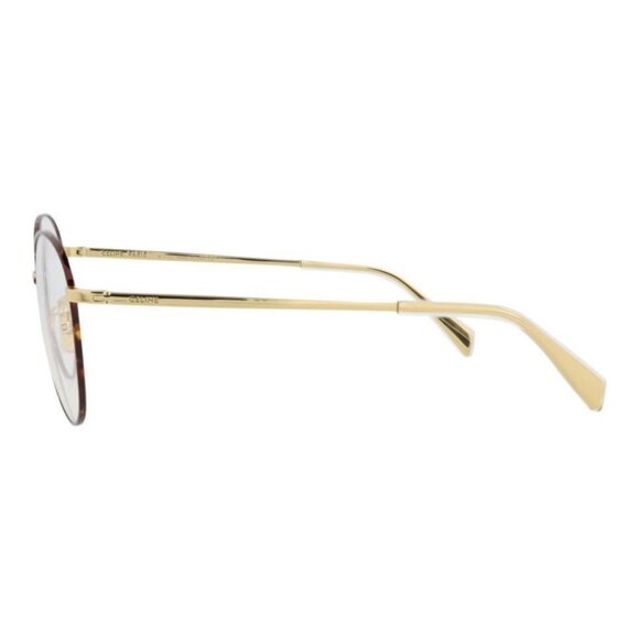 Celine Womens Cat Eye Gold Gold Transparent Fashion Designer Eyewear